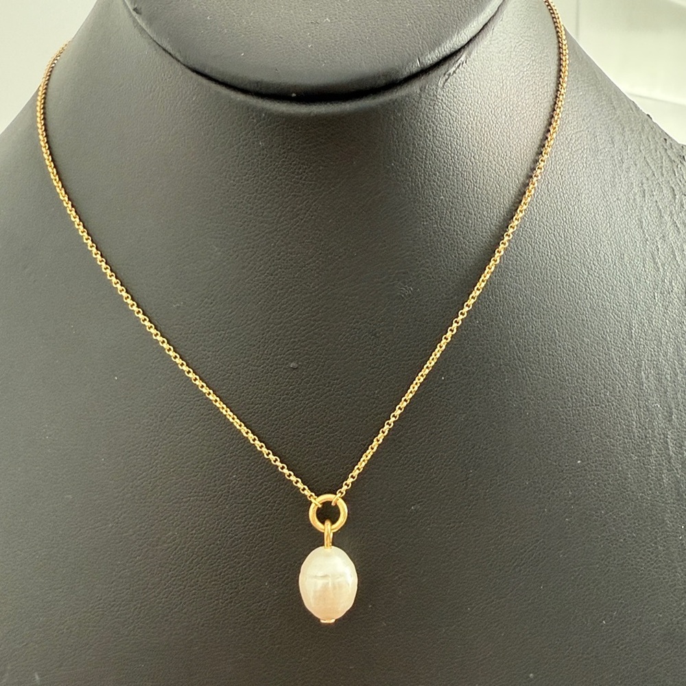 (19)Madewell NEW Casted Pearl Necklace